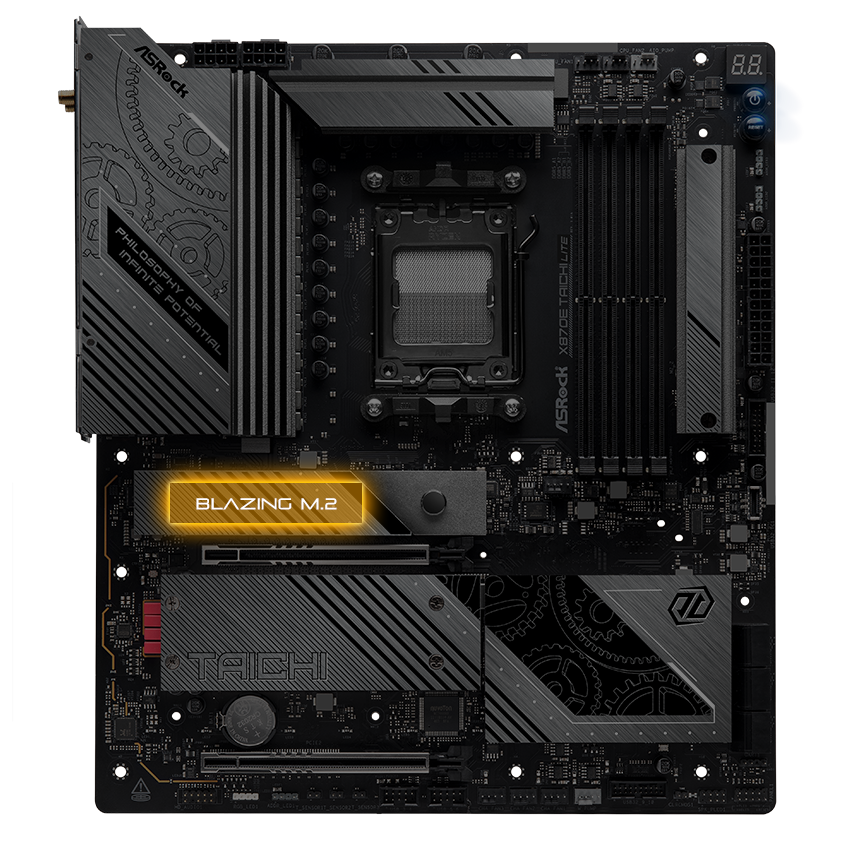 ASRock X870E TAICHI Lite マザーボード Amazon.com: ASRock AMD X870E Taichi Lite Ryzen Socket AM5 DDR5